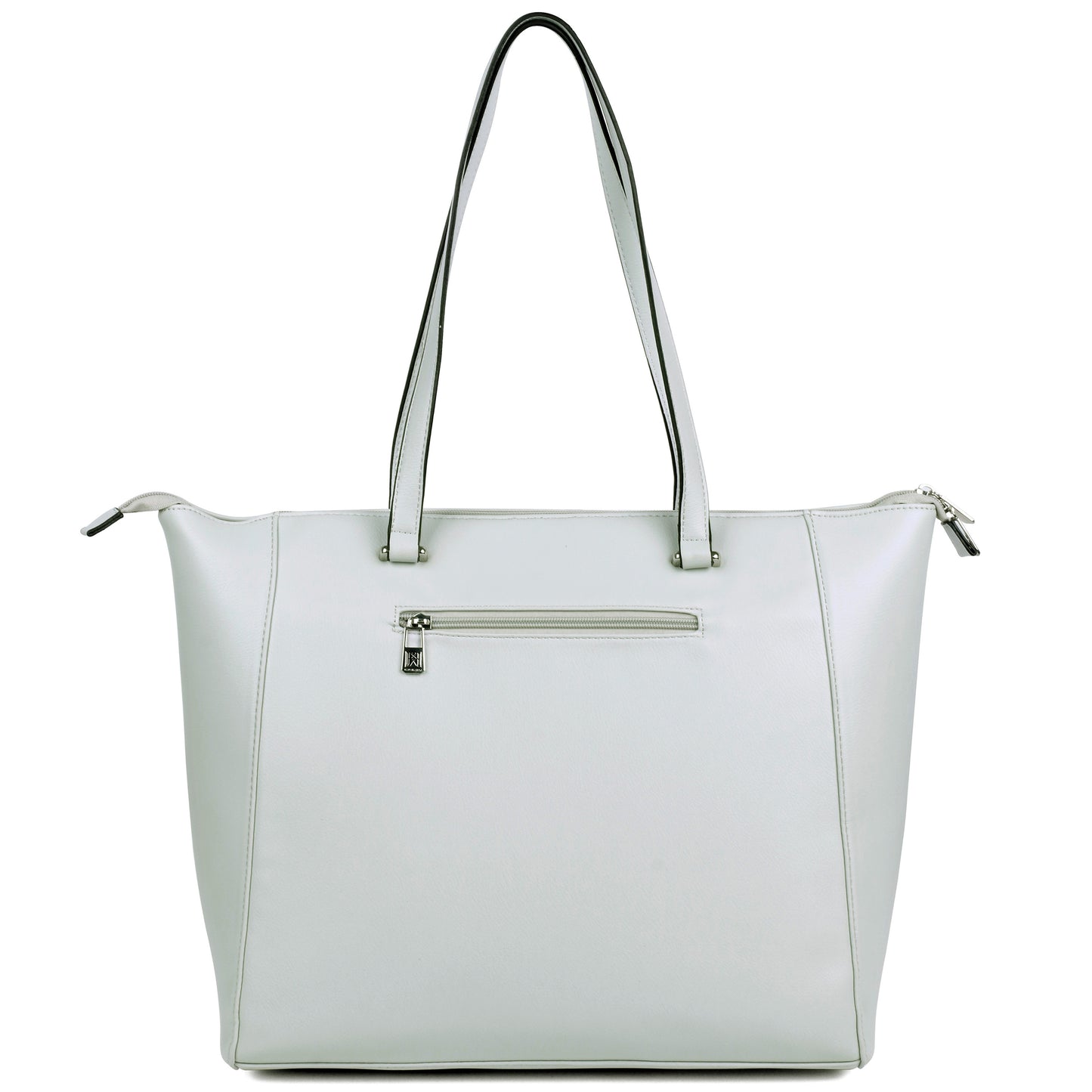 Tanya Woven Laptop Tote in Grey - view 5 - Karla Hanson