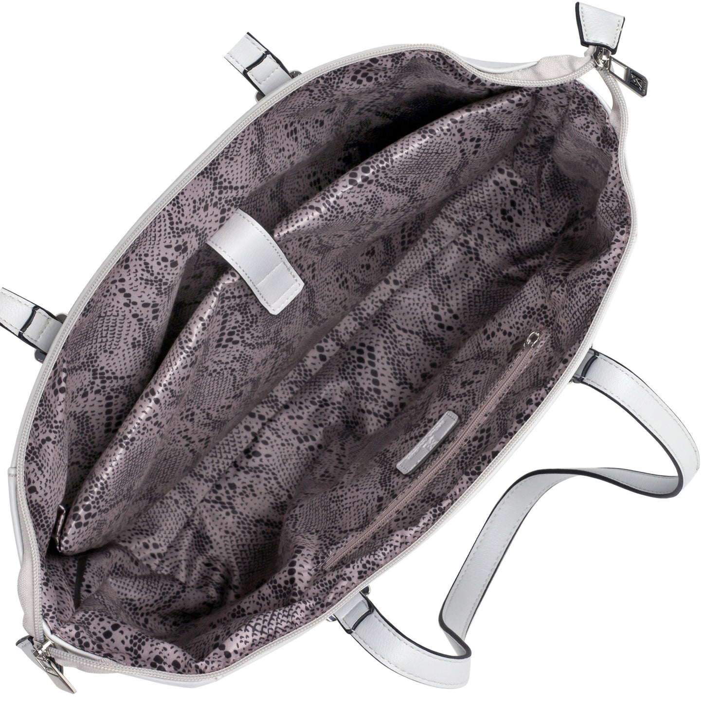 Tanya Woven Laptop Tote in Grey - view 2 - Karla Hanson