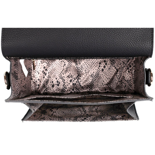 Karla Hanson Linda Women's Top-Handle Crossbody Bag Python & Black