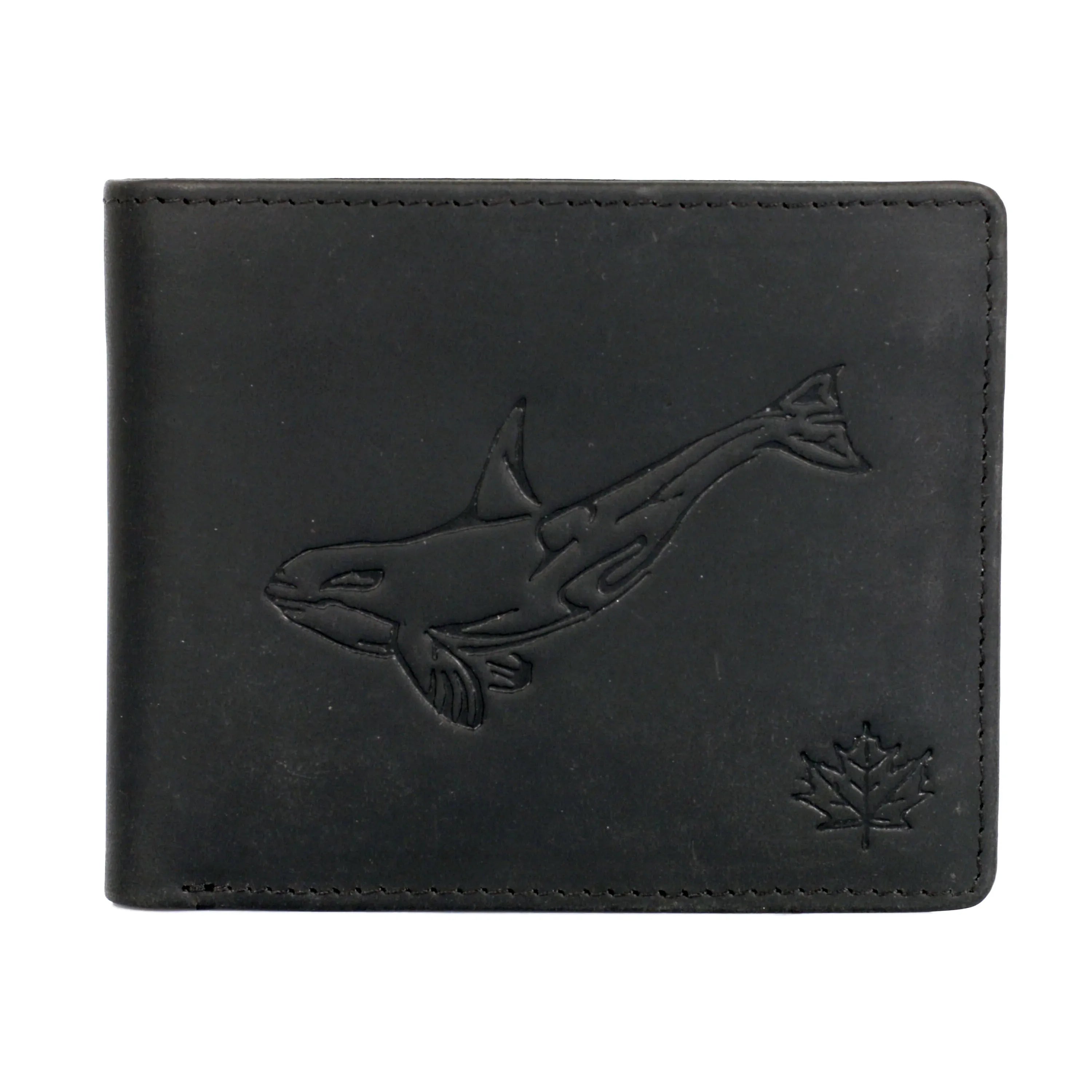 CANADA WILD Killer Whale Embossed Men's Leather Wallet – Karla Hanson CANADA WILD Killer Whale Embossed Men's Leather Wallet – Karla Hanson