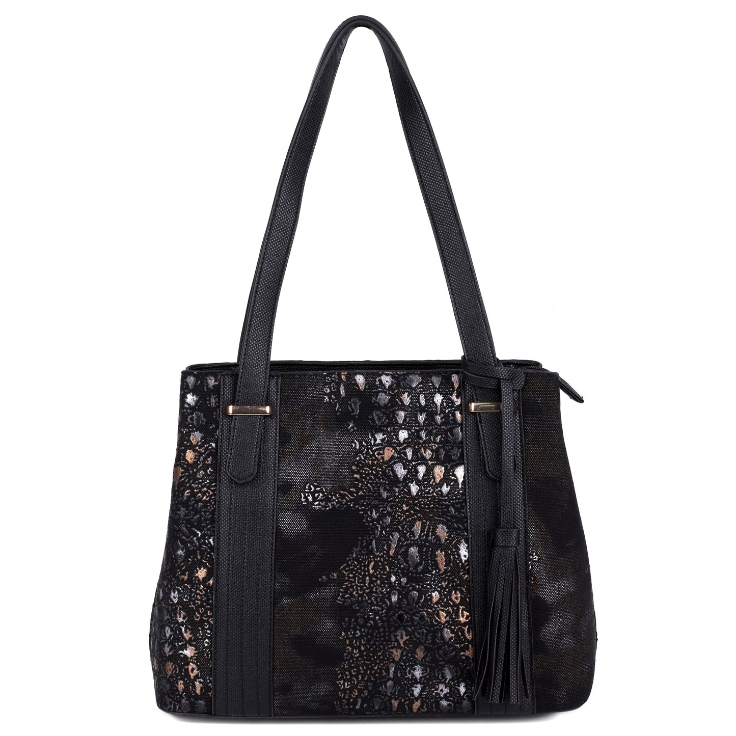 Eva Organizer Tote Bag in Black - Karla Hanson