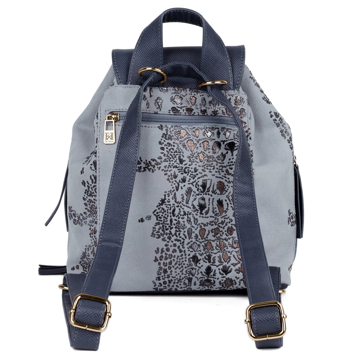 Eva 2-in-1 Convertible Backpack and Crossbody Bag in Navy - view 3 - Karla Hanson
