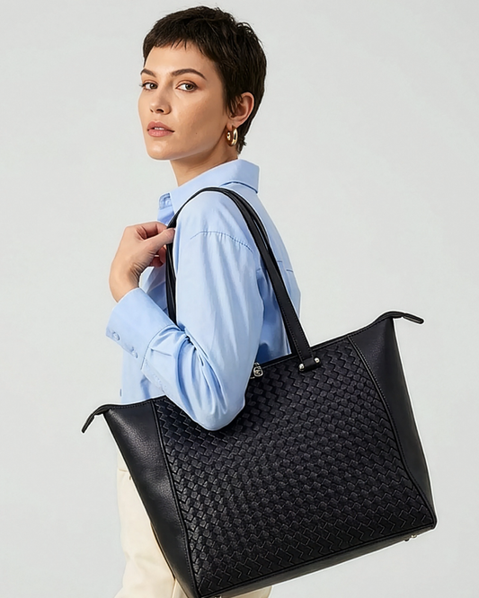 Tanya Woven Laptop Tote