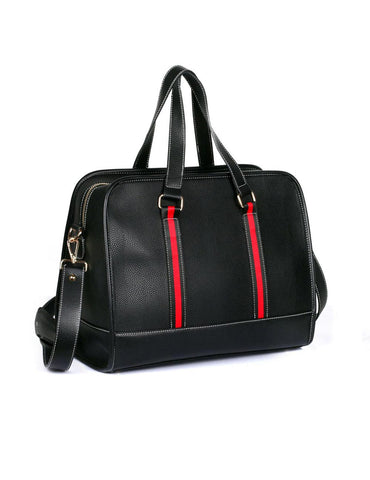 Men's Professional & Travel Duffel Bag Black Red Stripe - karlahanson.com