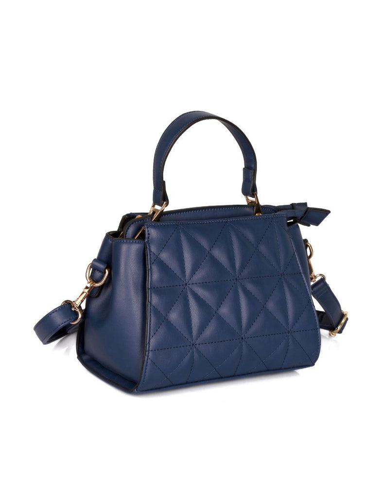 Florence Women's Quilted Crossbody Bag Navy - karlahanson.com