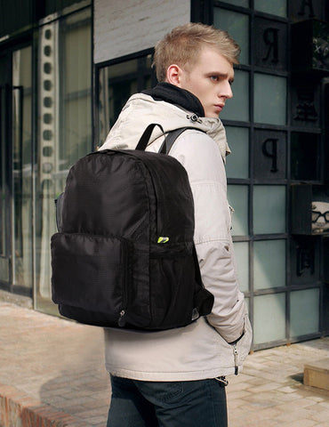 Pack n Fold Foldable Travel Backpack Black - karlahanson.com