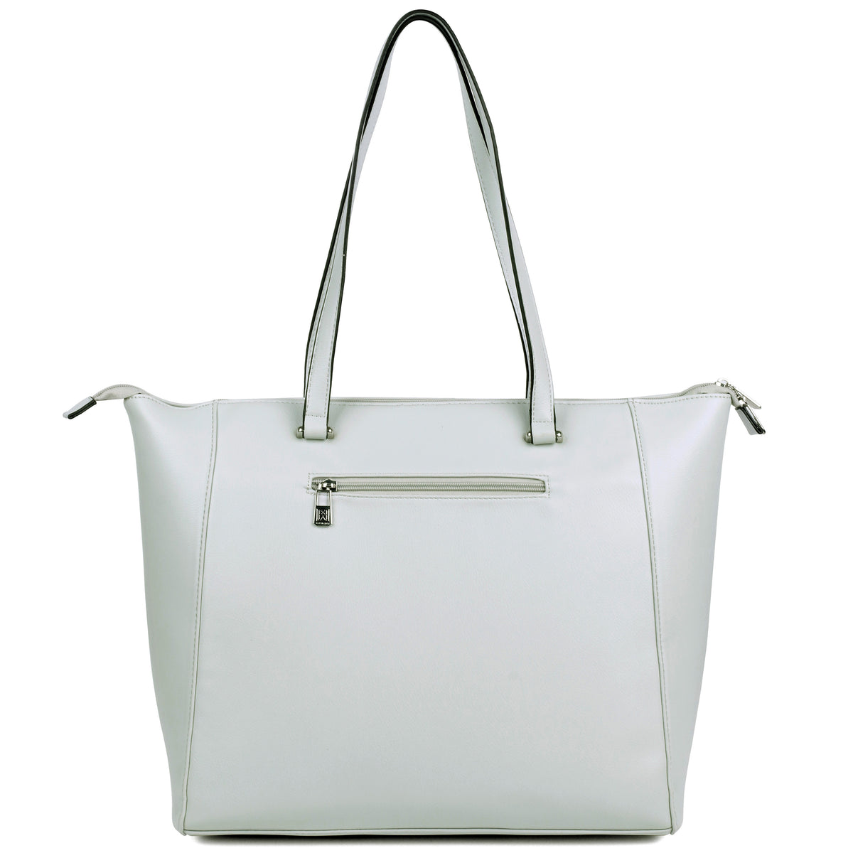 Tanya Woven Laptop Tote in Grey - view 5 - Karla Hanson