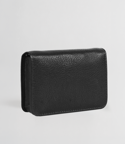 Card Holder Wallet with Flap and Back Zipper