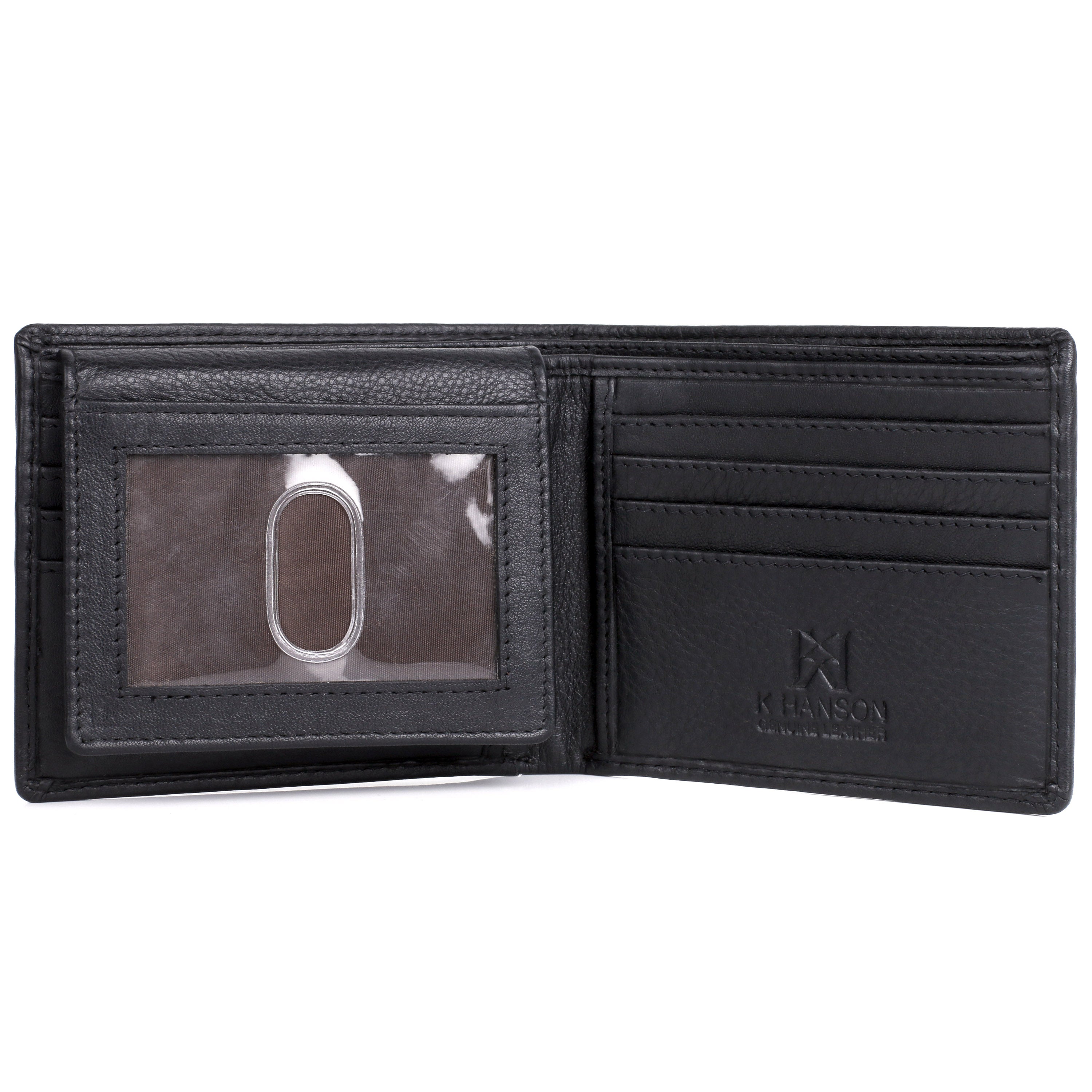 Karla Hanson Men's RFID Leather Bifold Wallet with Top Card Holder Insert