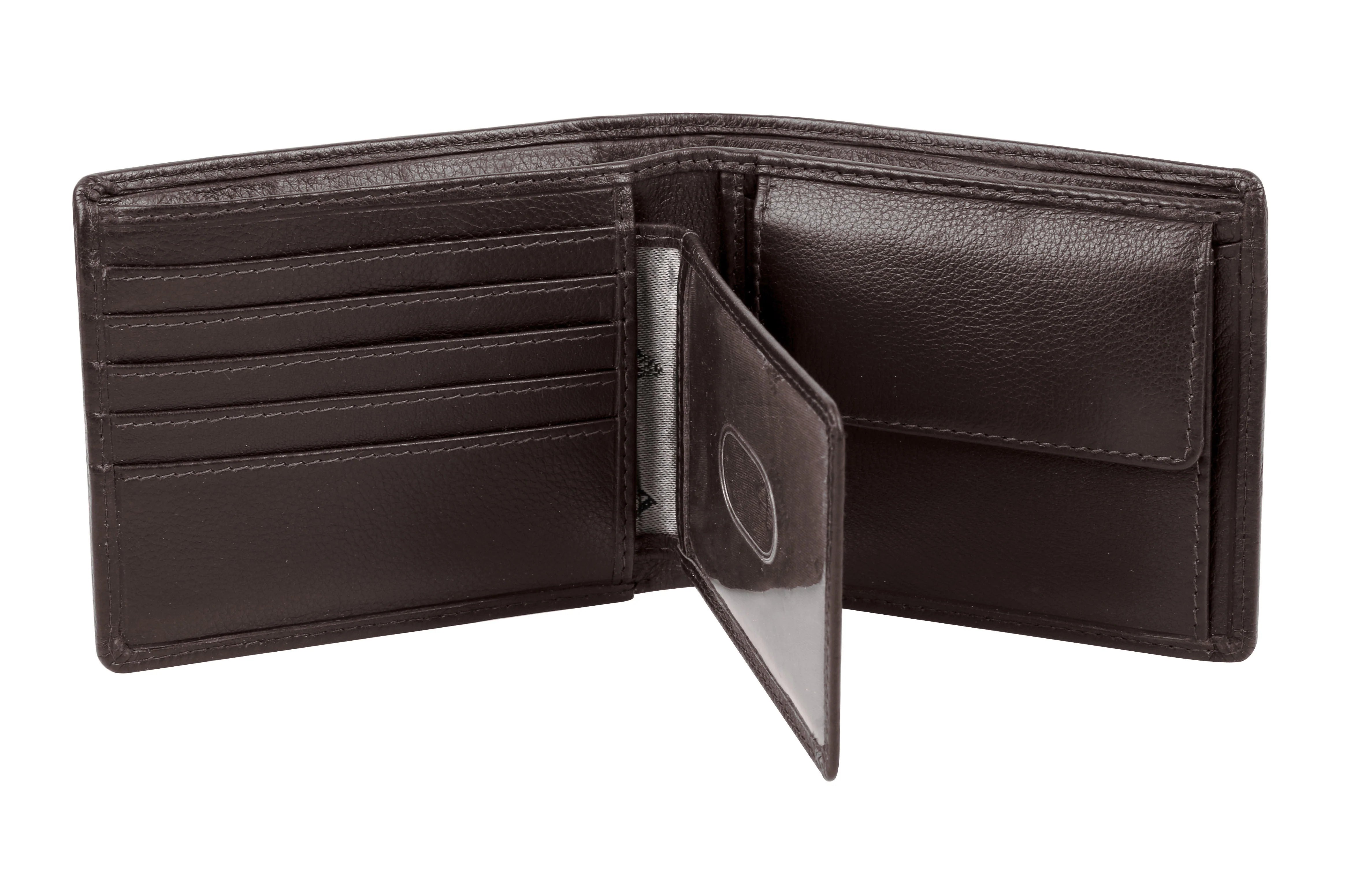 Martin RFID Leather Bifold Wallet with Coin Pocket