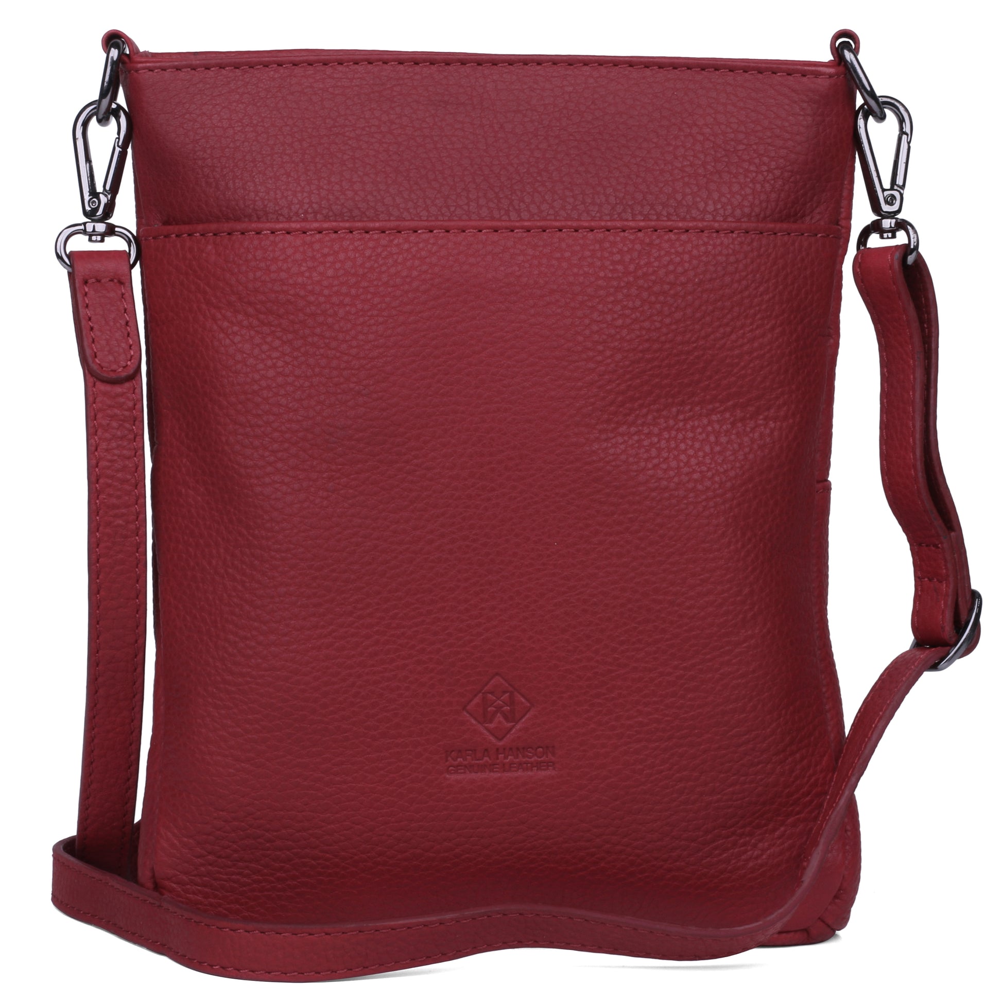 Lorine Leather Crossbody Bag with Compartments - view 4 - Karla Hanson