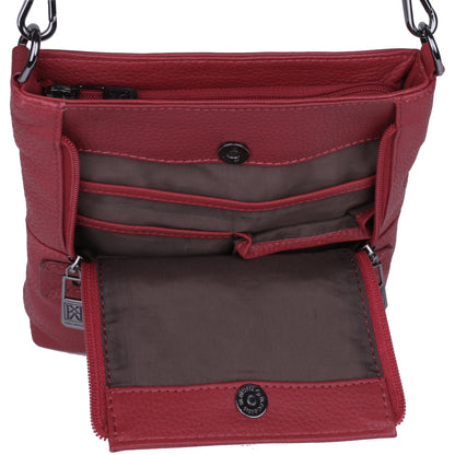 Lorine Leather Crossbody Bag with Compartments - view 5 - Karla Hanson