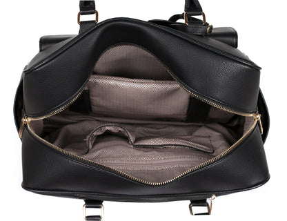 Karla Hanson Travel Rolling Carry-on Luggage Black Red Stripe - Karla Hanson