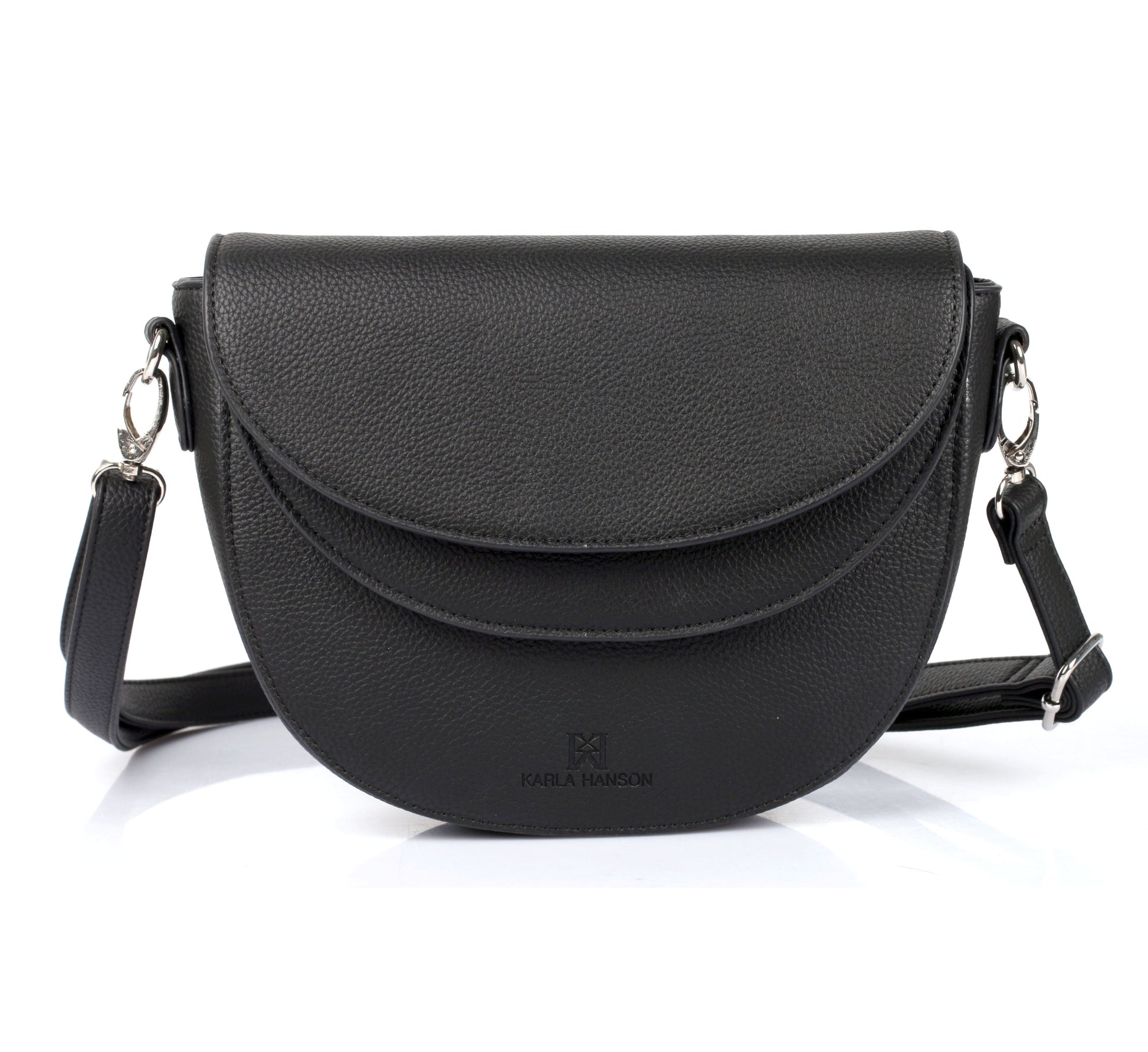 Karla Hanson Linda Women's Saddle Crossbody Bag Python & Black - Karla Hanson