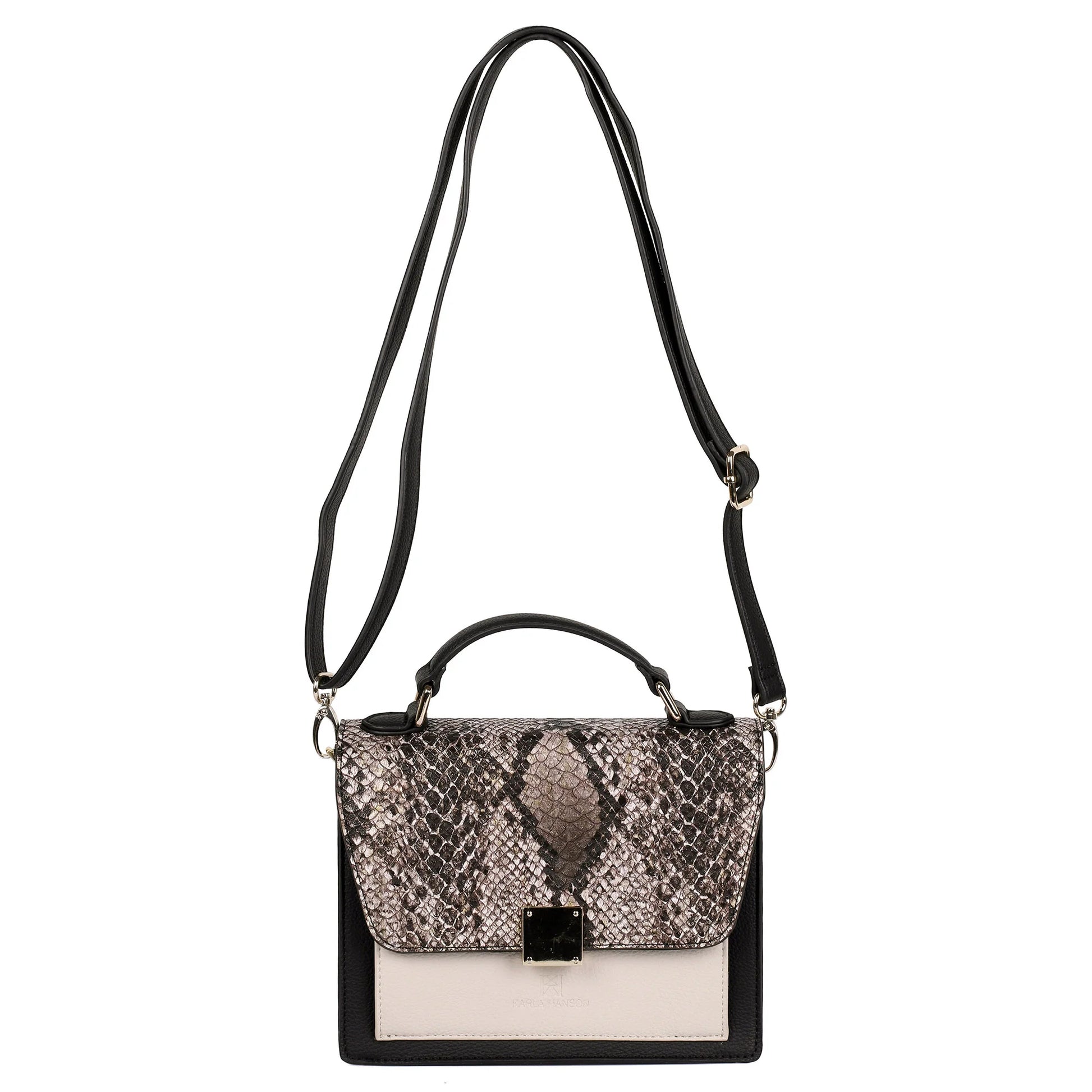 Karla Hanson Linda Women's Top-Handle Crossbody Bag Python & Black - Karla Hanson