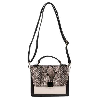 Karla Hanson Linda Women's Top-Handle Crossbody Bag Python & Black - Karla Hanson