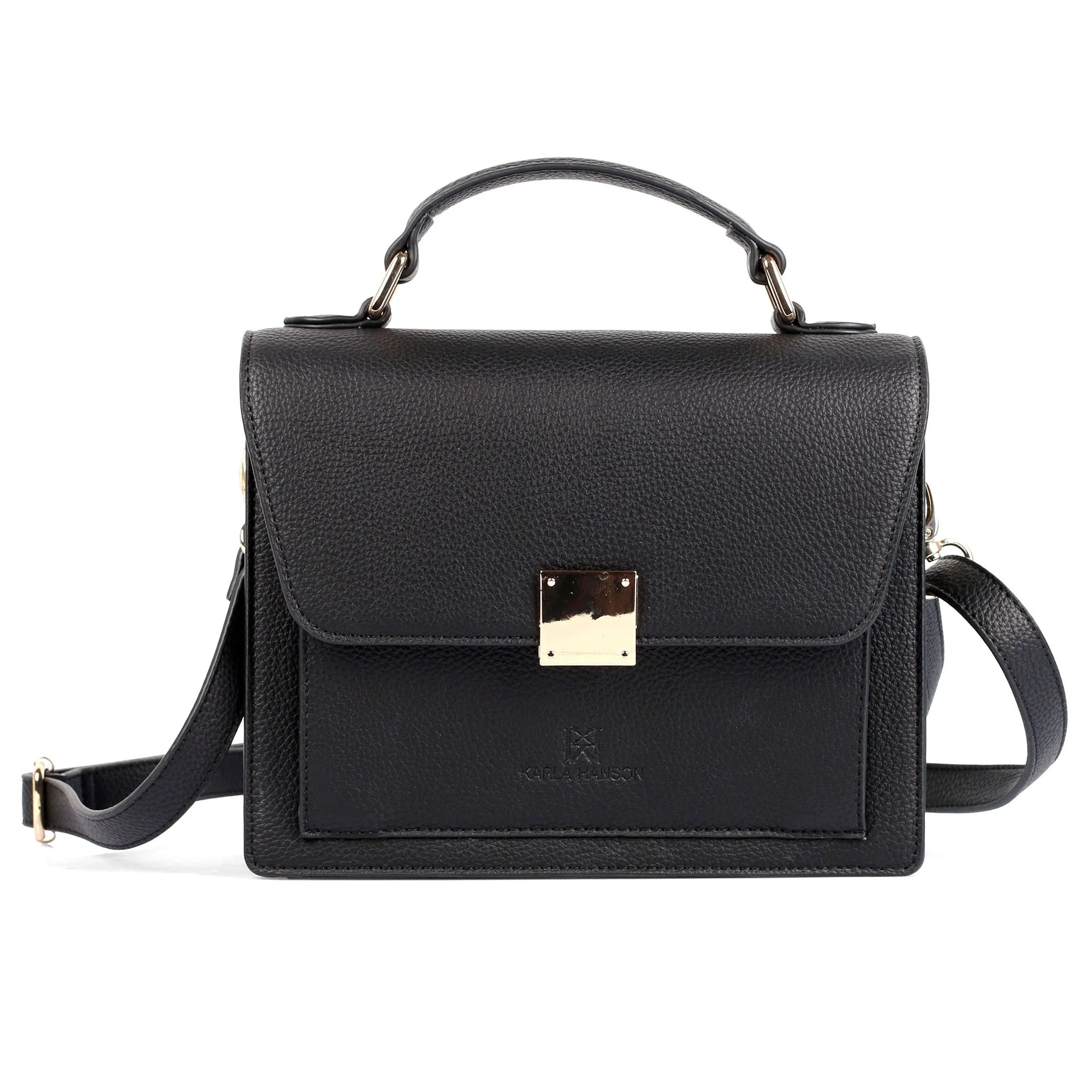 Karla Hanson Linda Women's Top-Handle Crossbody Bag Python & Black