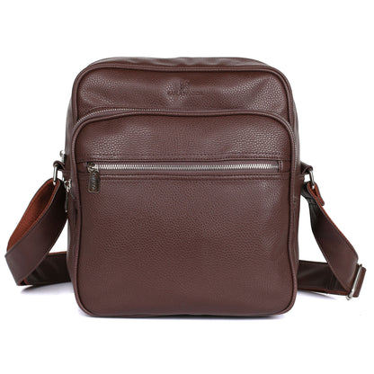 Crossbody Flight Bag in Brown - product view - Karla Hanson