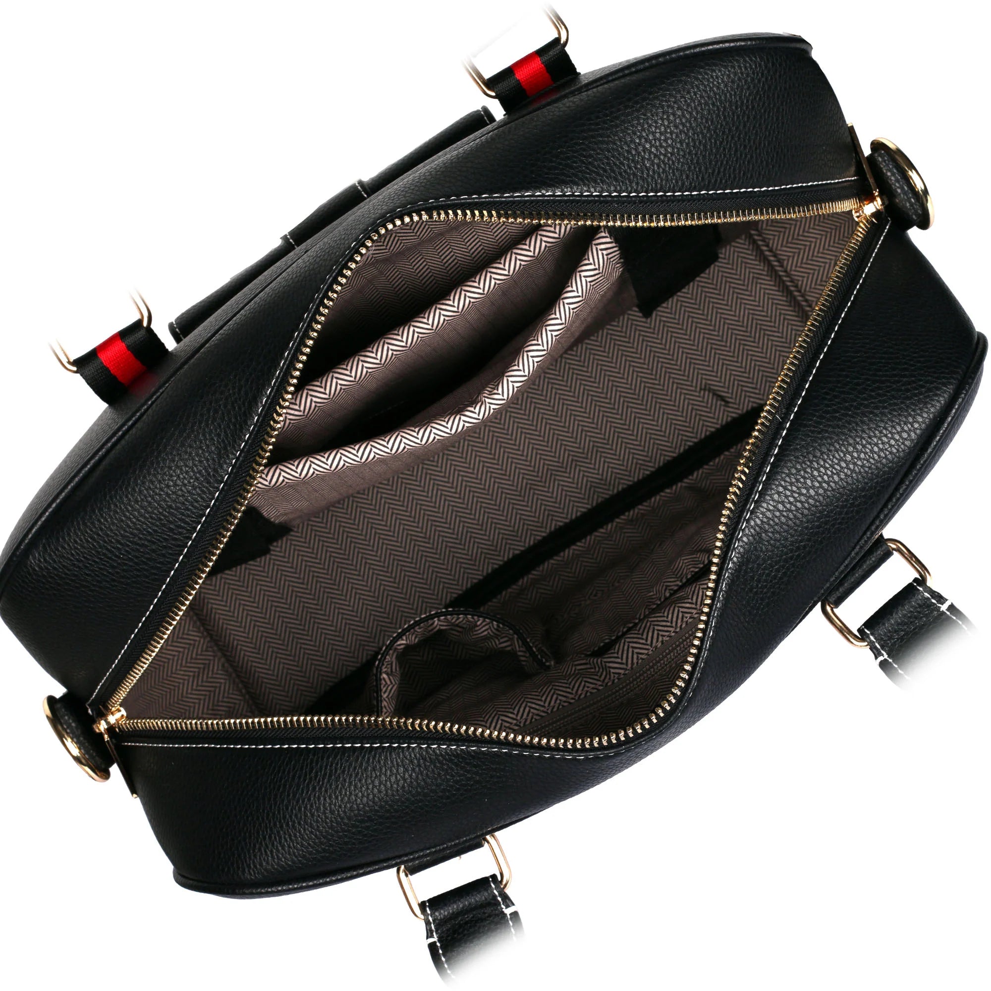 Karla Hanson Men's Professional & Travel Briefcase Black Red Stripe