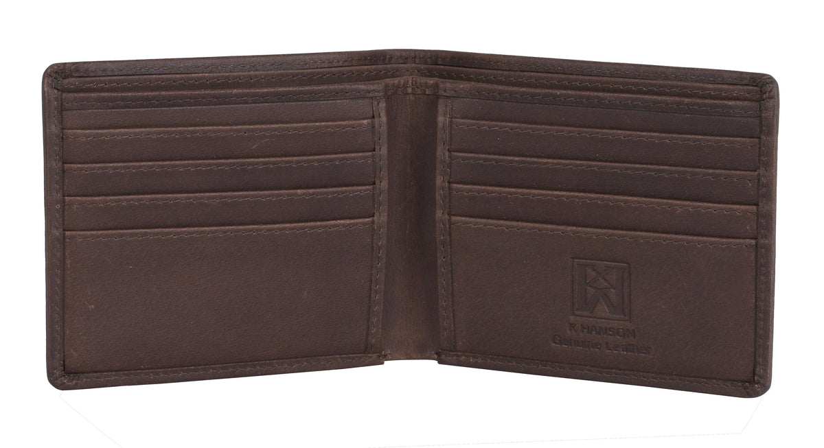 Karla Hanson AMERICA WILD Men's Hunter Leather Wallet Grizzly Bear - Karla Hanson