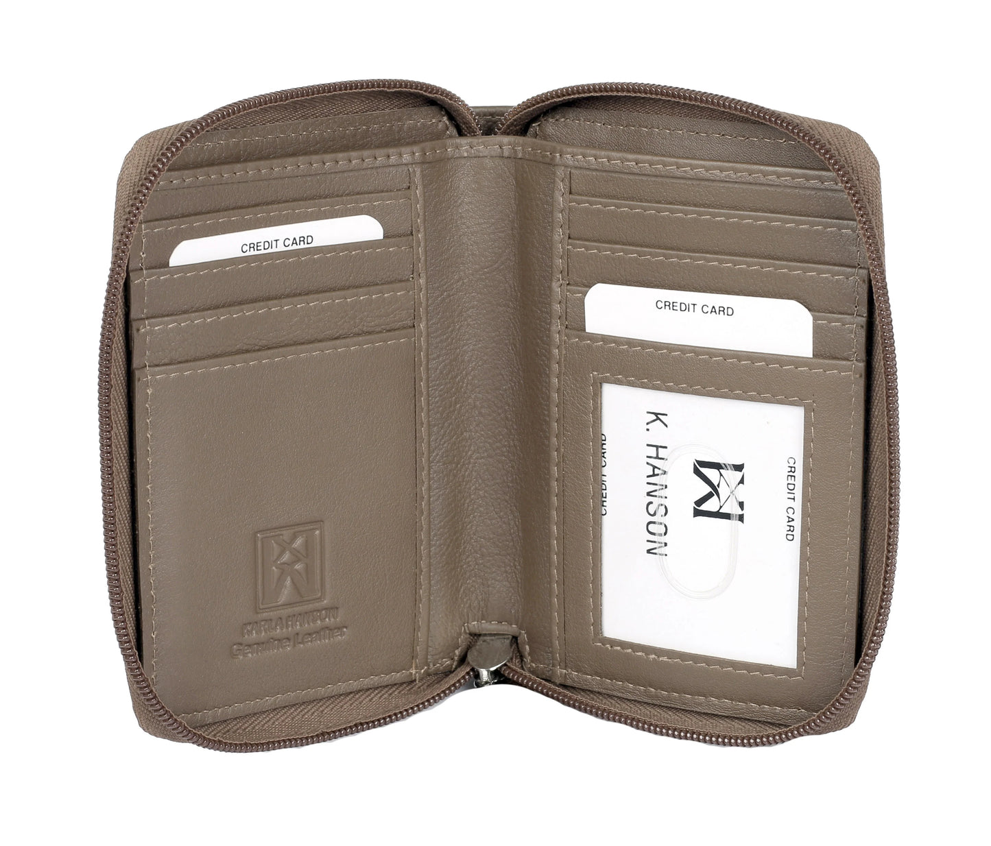 Karla Hanson AMERICA WILD Women's Leather Wallet Sea Otter - Karla Hanson