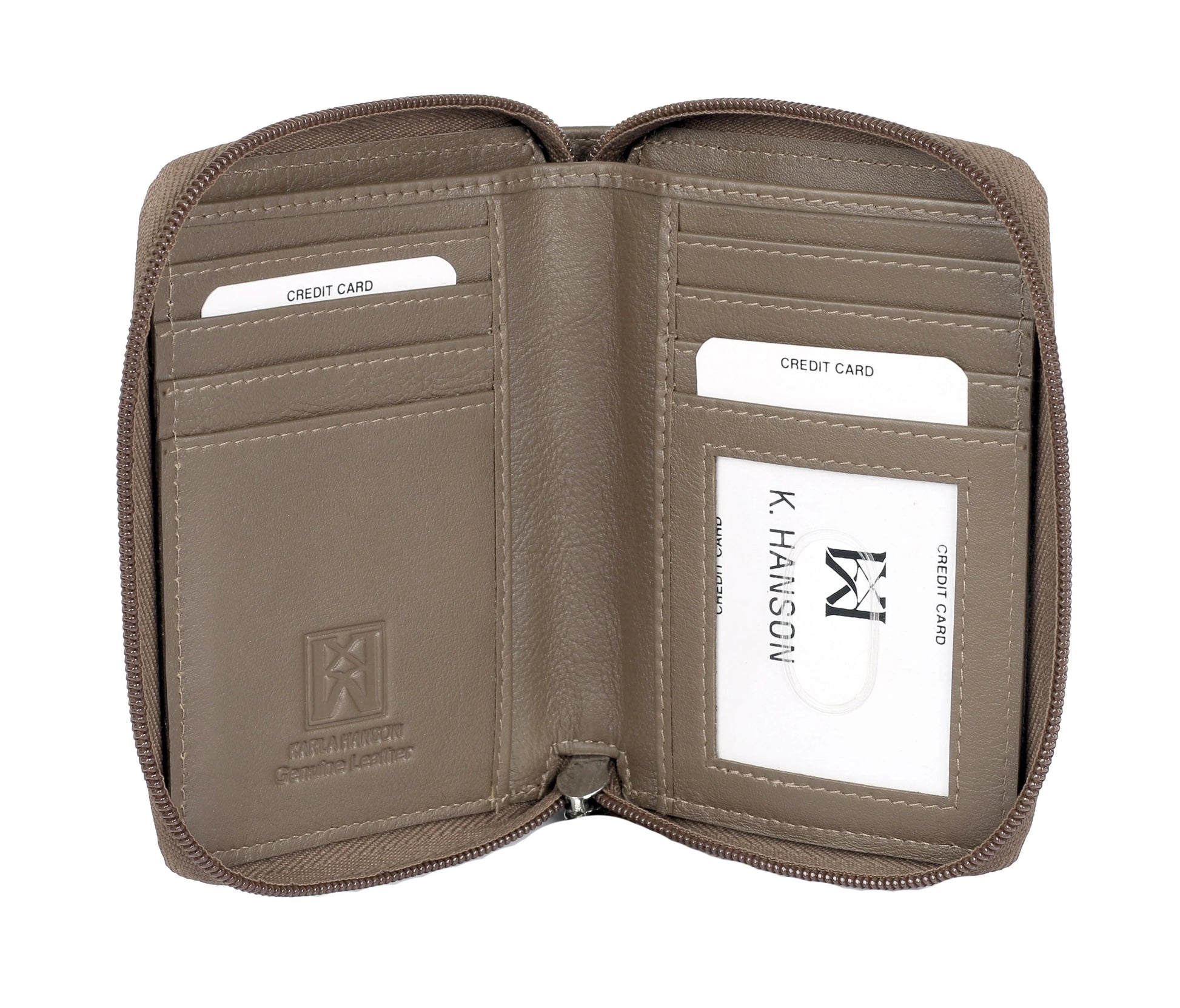 Karla Hanson AMERICA WILD Women's Leather Wallet Sea Otter - Karla Hanson