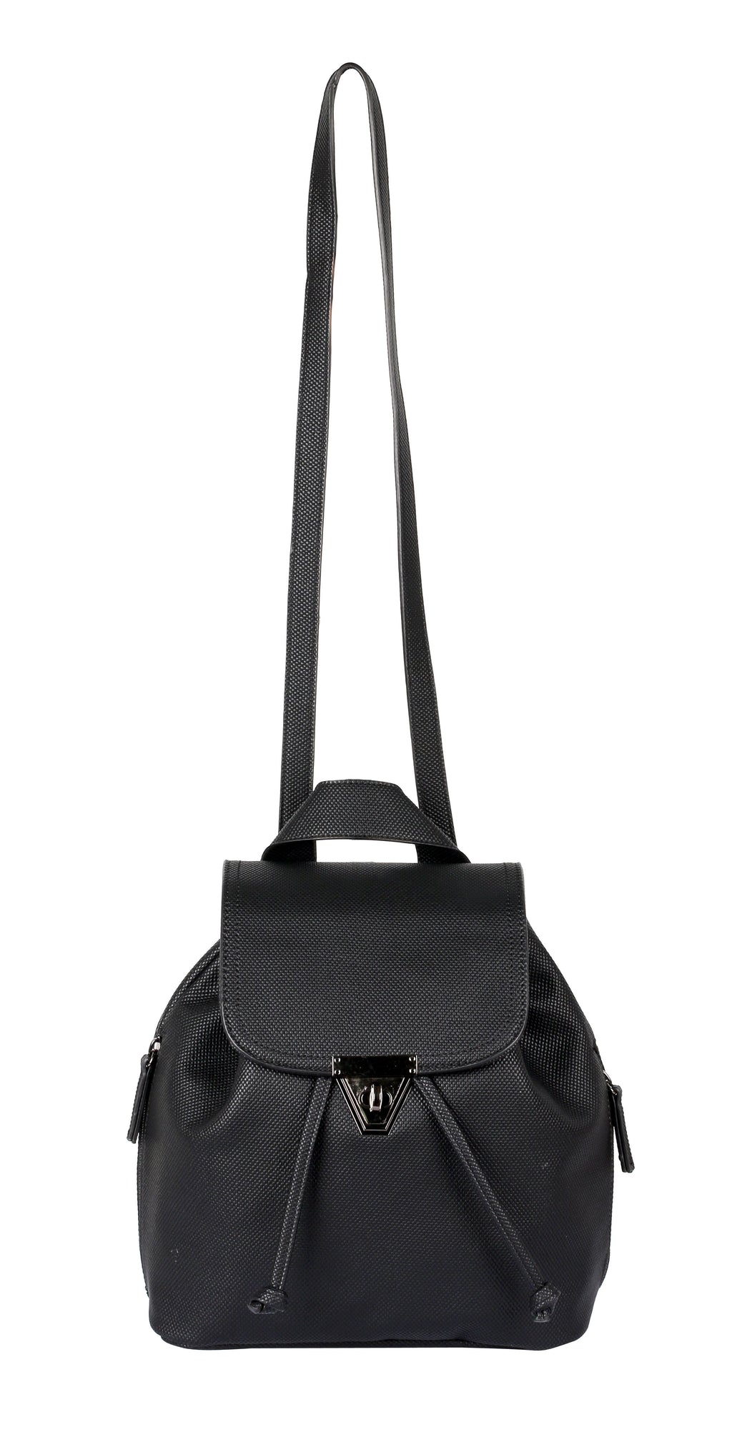 Hailey 2-in-1 Convertible Backpack and Crossbody Bag in Black - Karla Hanson