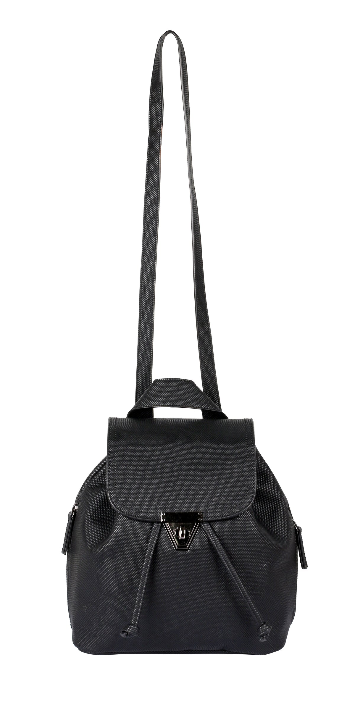 Hailey 2-in-1 Convertible Backpack and Crossbody Bag in Black - Karla Hanson