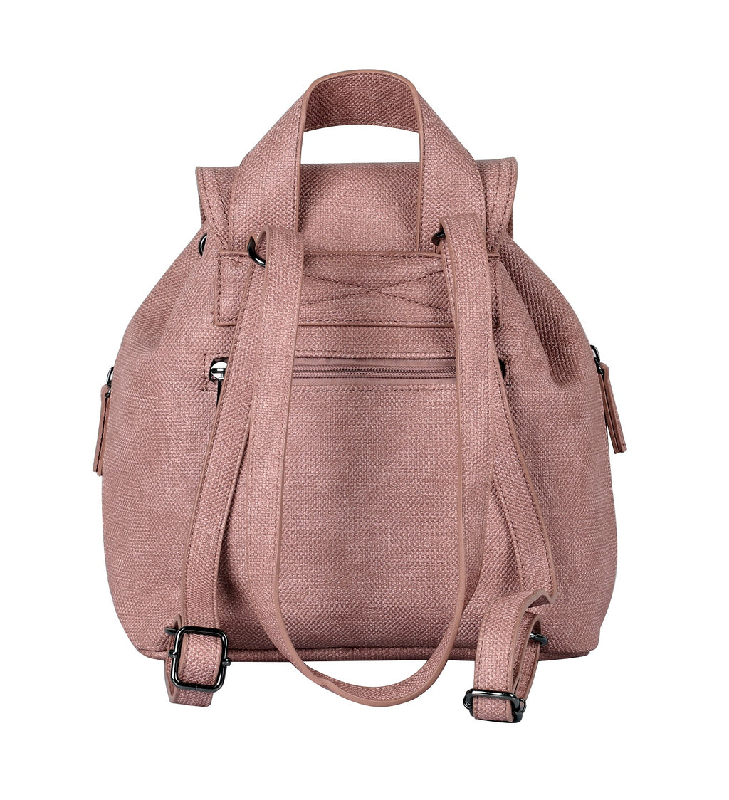 Hailey 2-in-1 Convertible Backpack and Crossbody Bag in Pink - view 2 - Karla Hanson