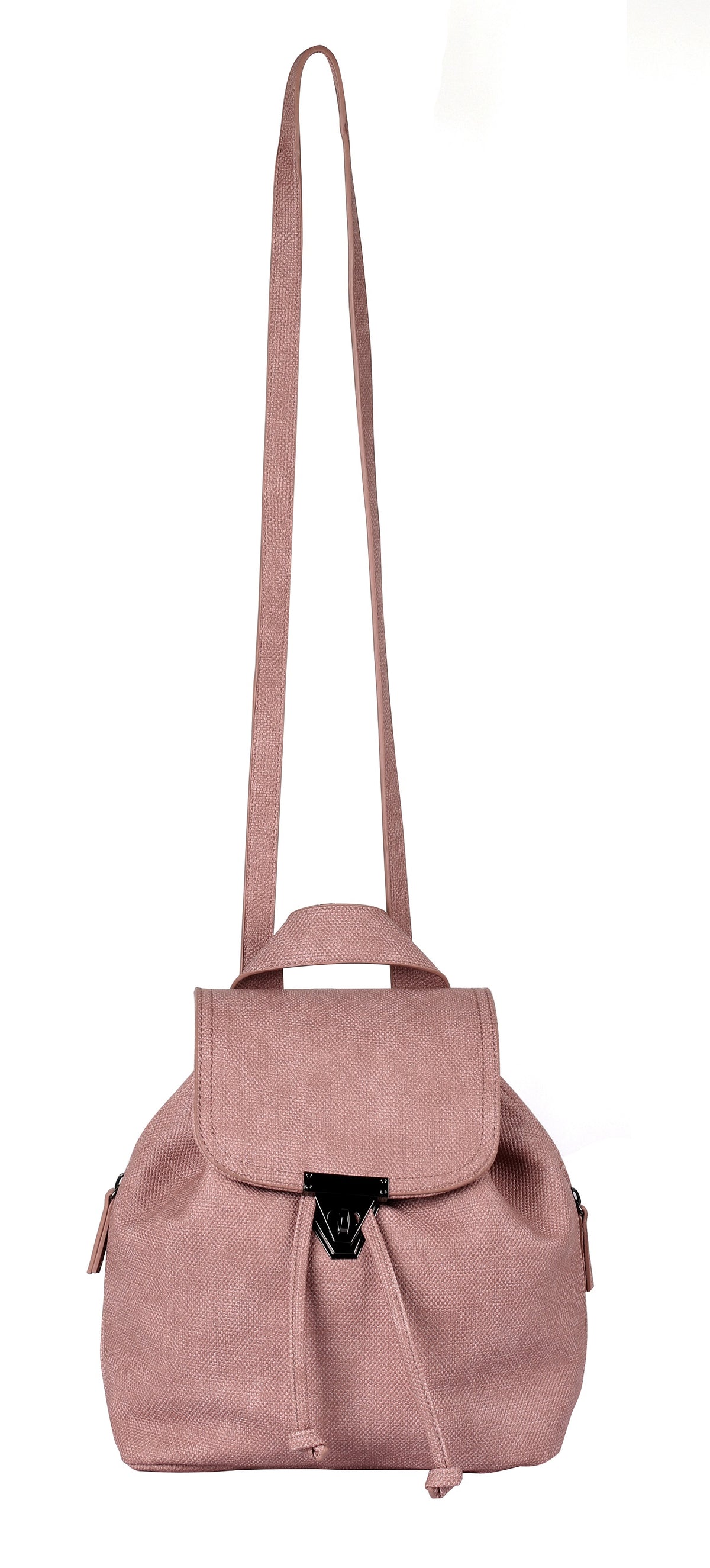 Hailey 2-in-1 Convertible Backpack and Crossbody Bag in Pink - Karla Hanson