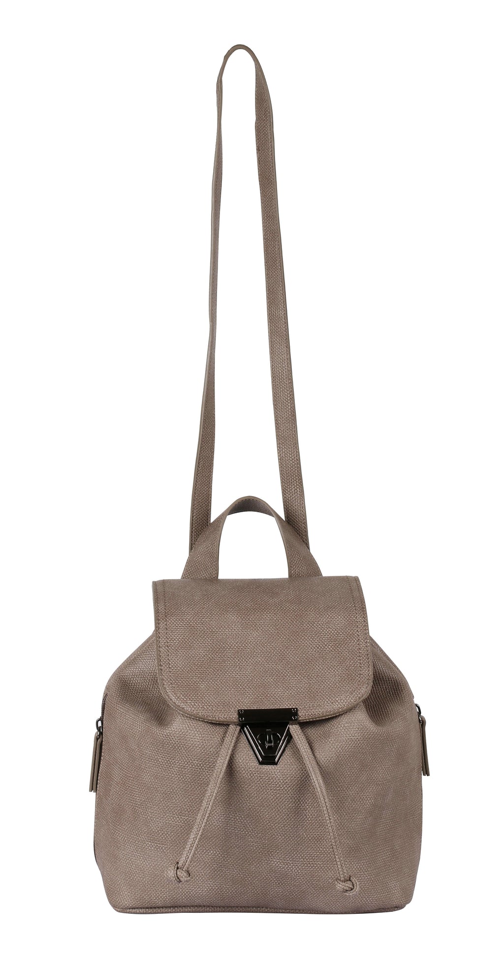 Hailey 2-in-1 Convertible Backpack and Crossbody Bag in Taupe - Karla Hanson