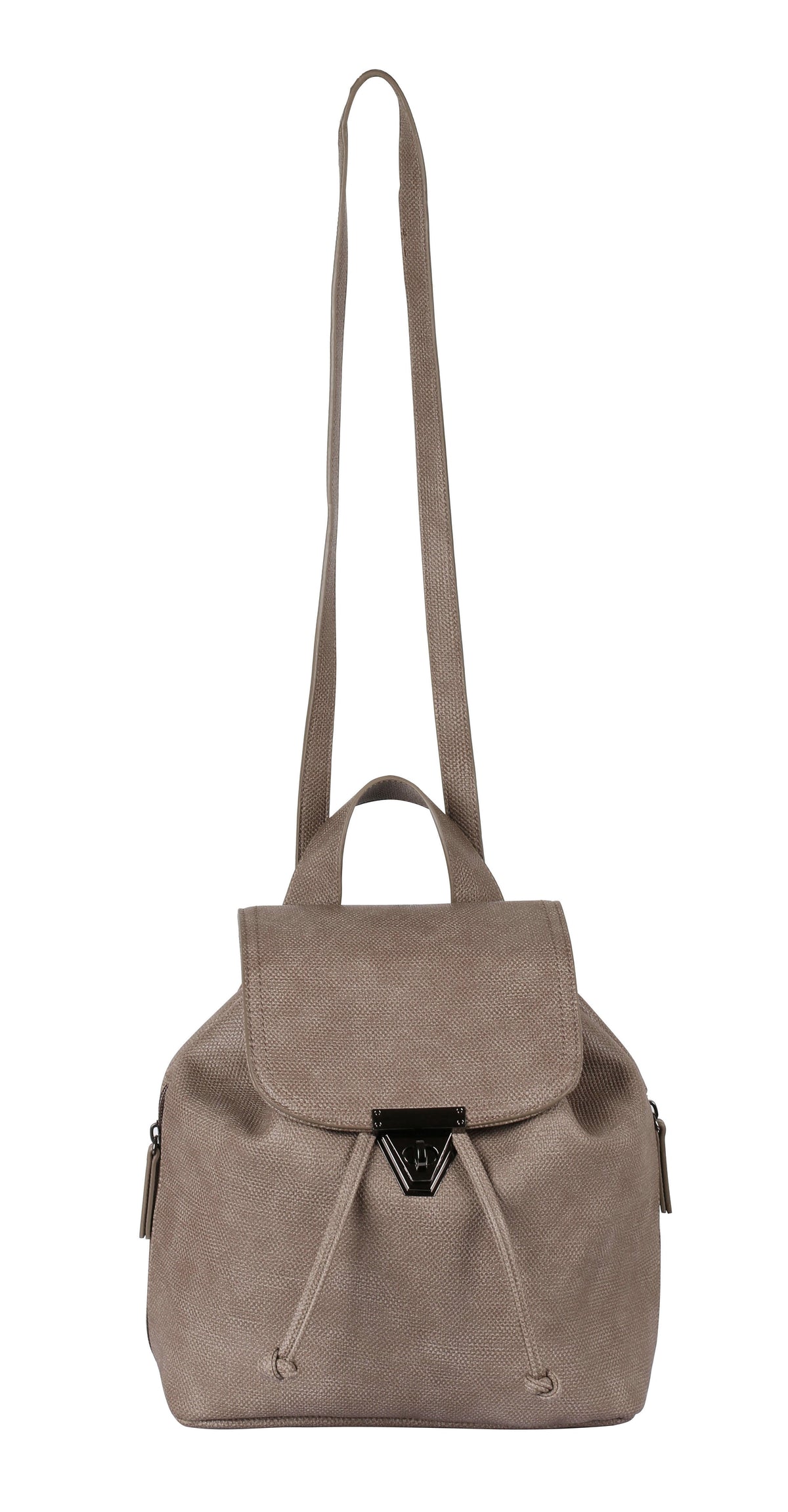 Hailey 2-in-1 Convertible Backpack and Crossbody Bag in Taupe - Karla Hanson