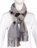 Karla Hanson Classic Fringe Plaid Wool Scarf