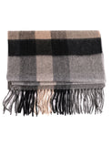 Karla Hanson Classic Fringe Plaid Wool Scarf