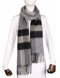 Karla Hanson Classic Fringe Plaid Wool Scarf