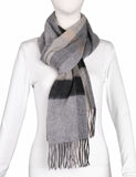 Karla Hanson Classic Fringe Plaid Wool Scarf