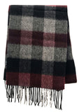 Karla Hanson Classic Fringe Plaid Wool Scarf