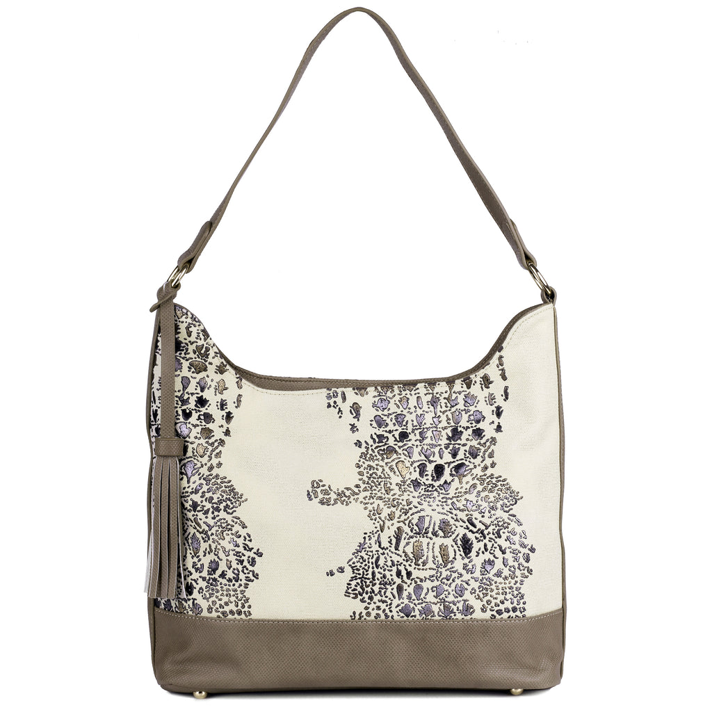Eva Hobo Shoulder Bag in Beige - Karla Hanson
