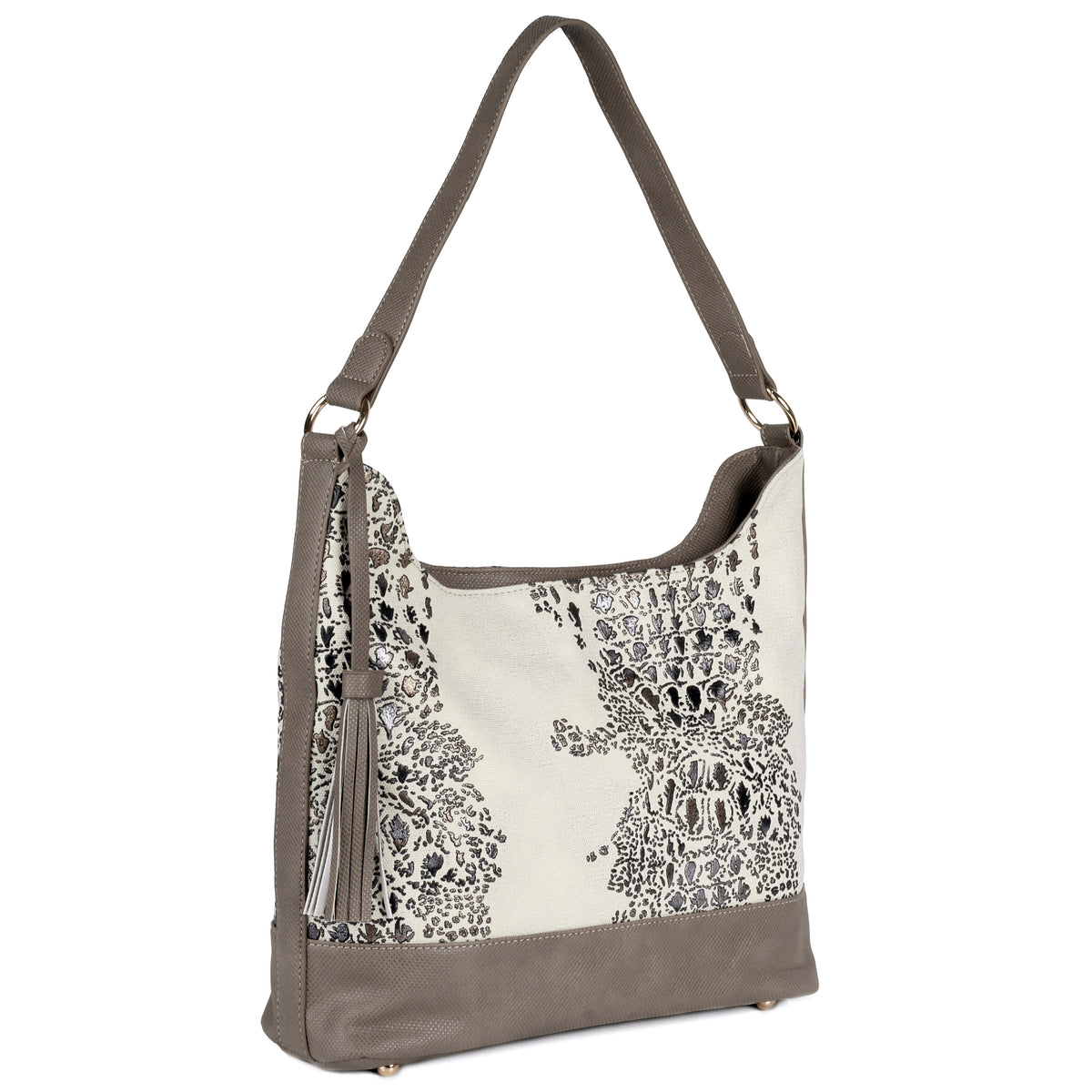 Eva Hobo Shoulder Bag in Beige - view 2 - Karla Hanson