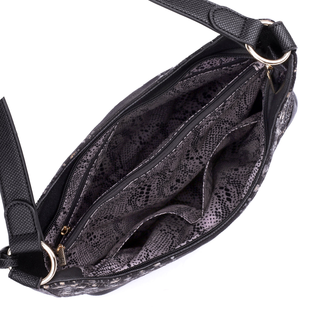 Eva Hobo Shoulder Bag in Black - Karla Hanson