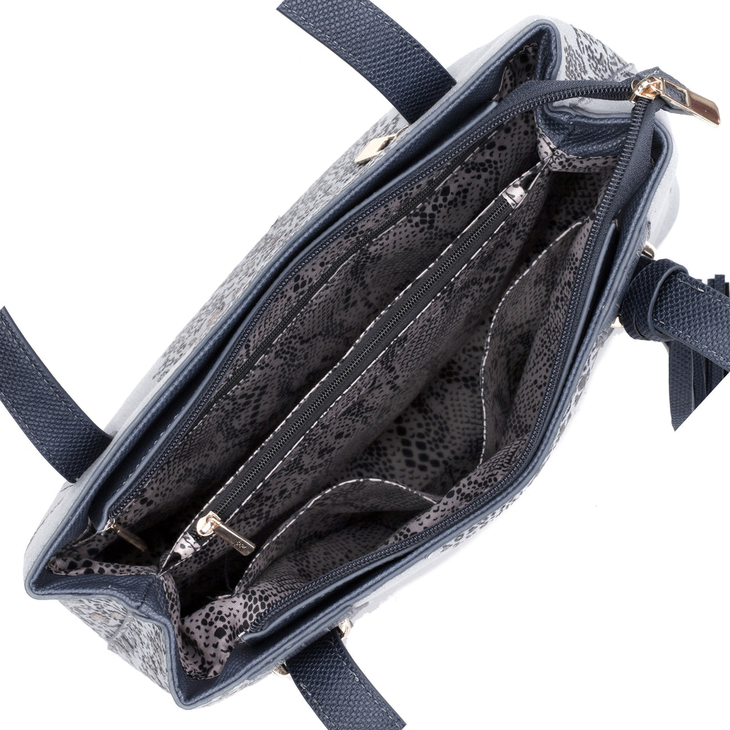 Eva Organizer Tote Bag in Navy - Karla Hanson