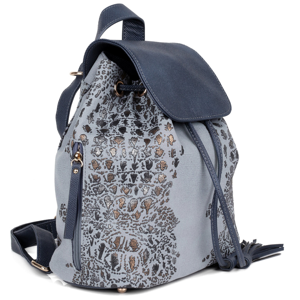 Eva 2-in-1 Convertible Backpack and Crossbody Bag in Navy - view 2 - Karla Hanson