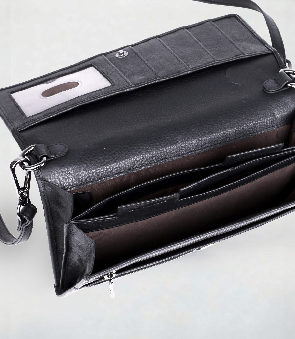 Delia Rose Print RFID Leather Crossbody Wallet