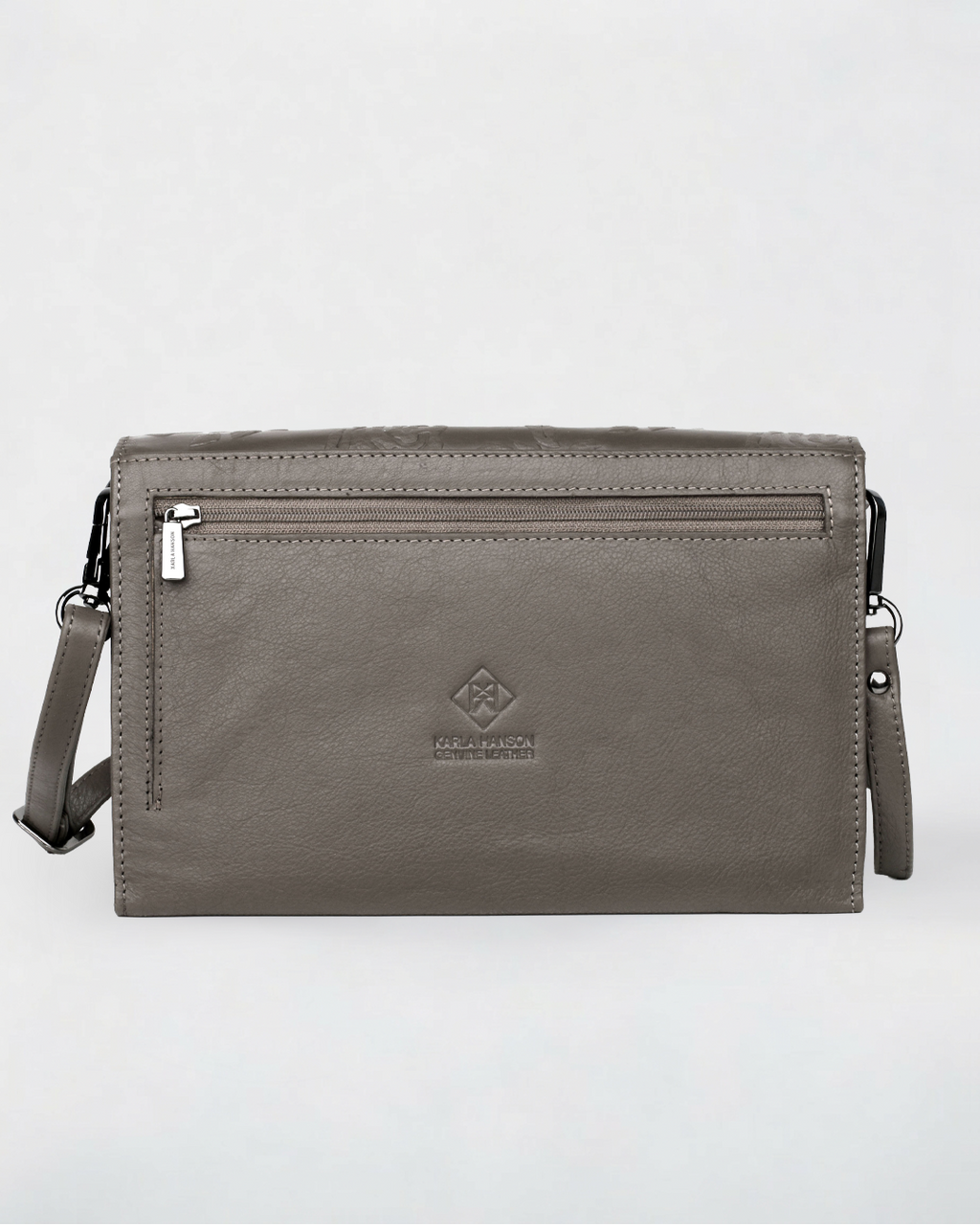 Delia Rose Print RFID Leather Crossbody Wallet