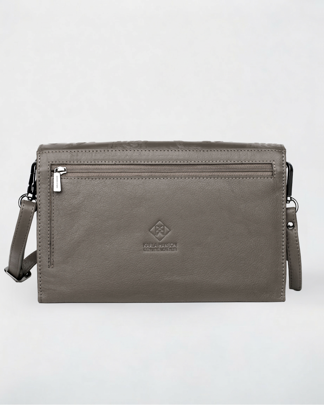 Delia Rose Print RFID Leather Crossbody Wallet