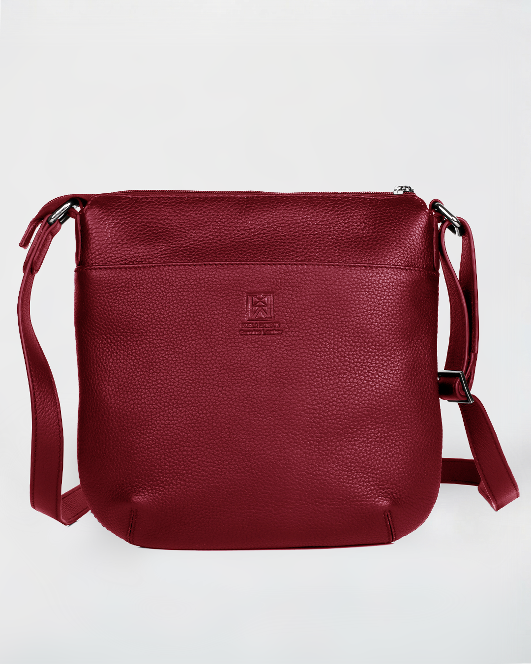Dorothy Leather Crossbody Bag in Red - front view - Karla Hanson