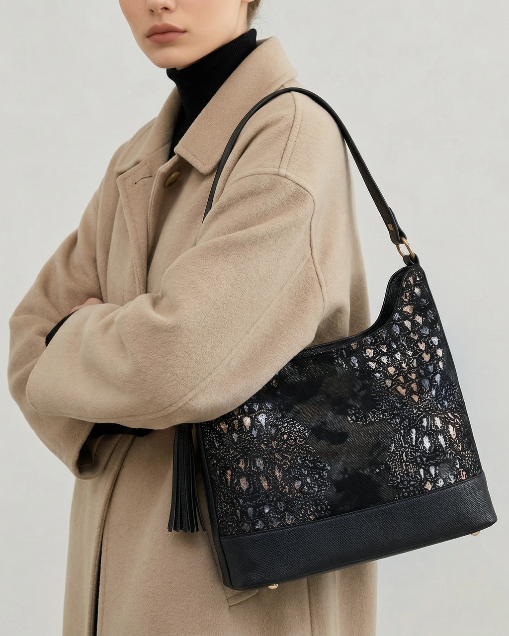Eva Hobo Shoulder Bag with RFID - view 2 - Karla Hanson