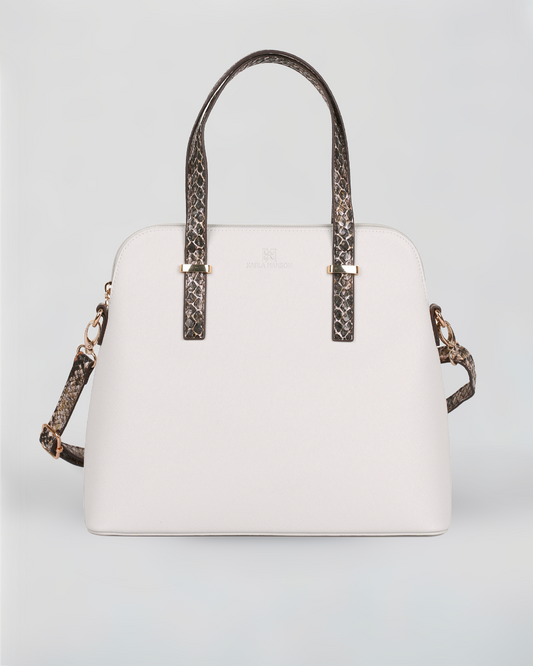 Grace Dome Satchel Bag - Python