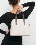 Grace Dome Satchel Bag in Python - Karla Hanson
