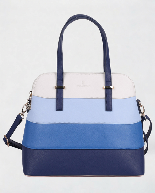 Grace Dome Satchel Bag – Blue Tone